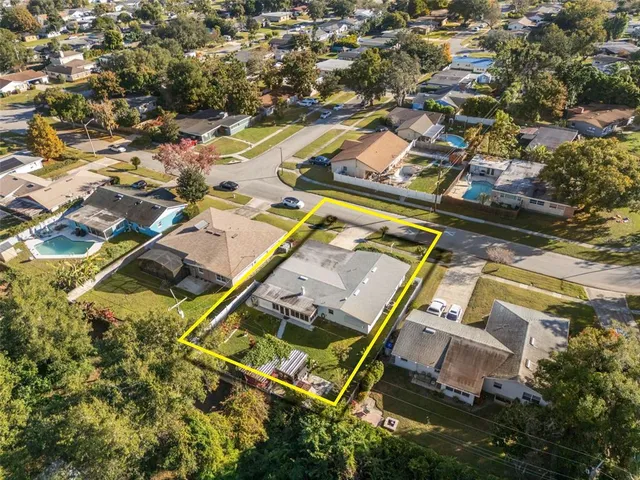 an aerial view of multiple house