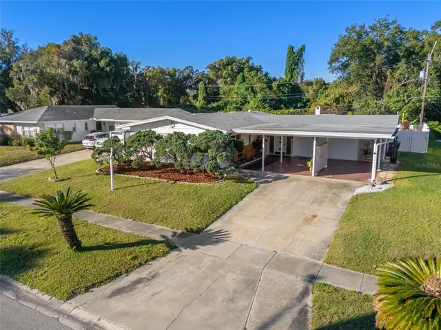 a view of a house with garden