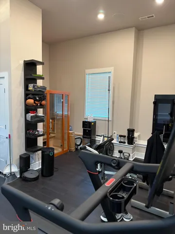 a room with furniture