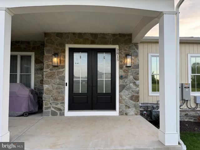 a view of front door of house