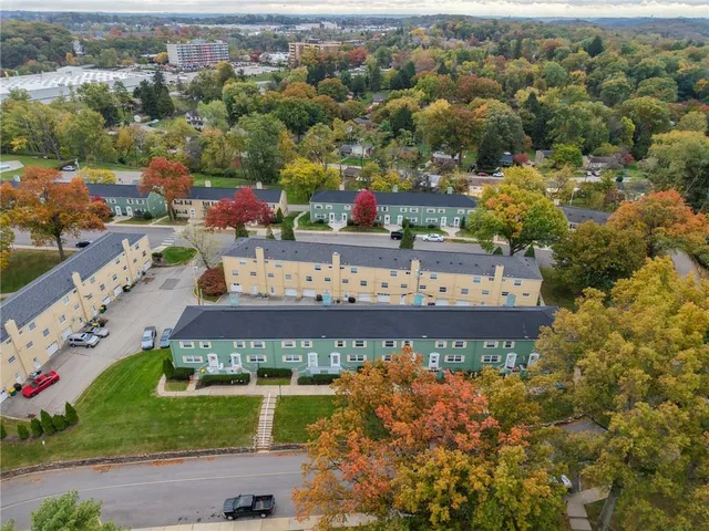 an aerial view of multiple house