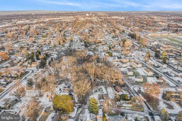 an aerial view of a building