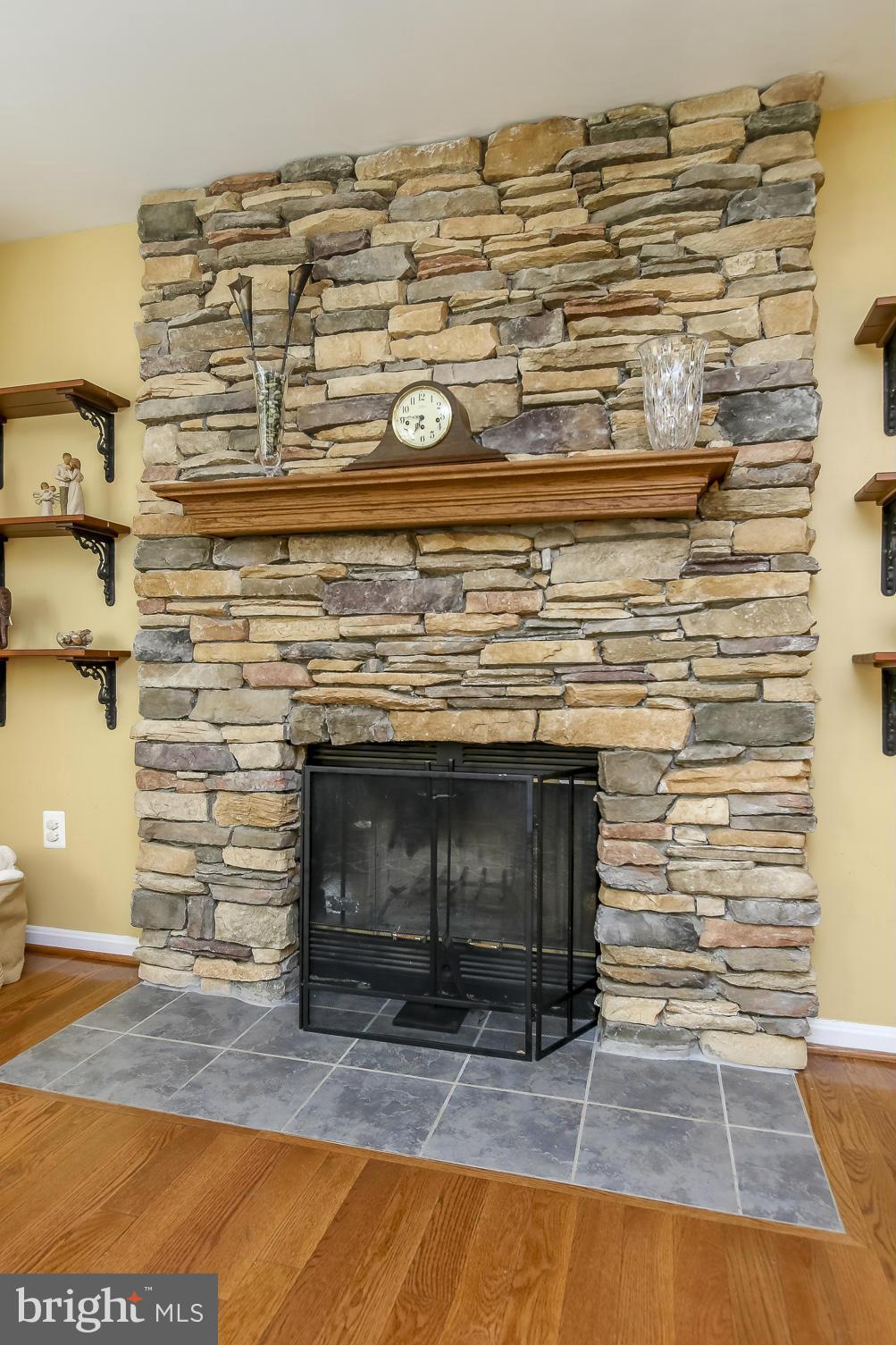 6614 Ridge Road Sykesville, MD 21784 - Photo 12 of 26 Stone stacked wood burning fireplace