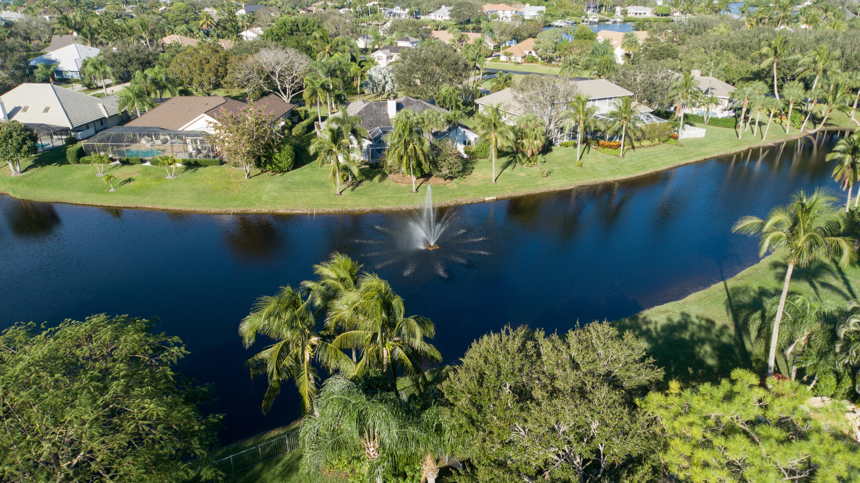 18640 Southeast River Ridge Road Jupiter, FL 33469 - Photo 55 of 65 Aerial Lake View Top Down 1