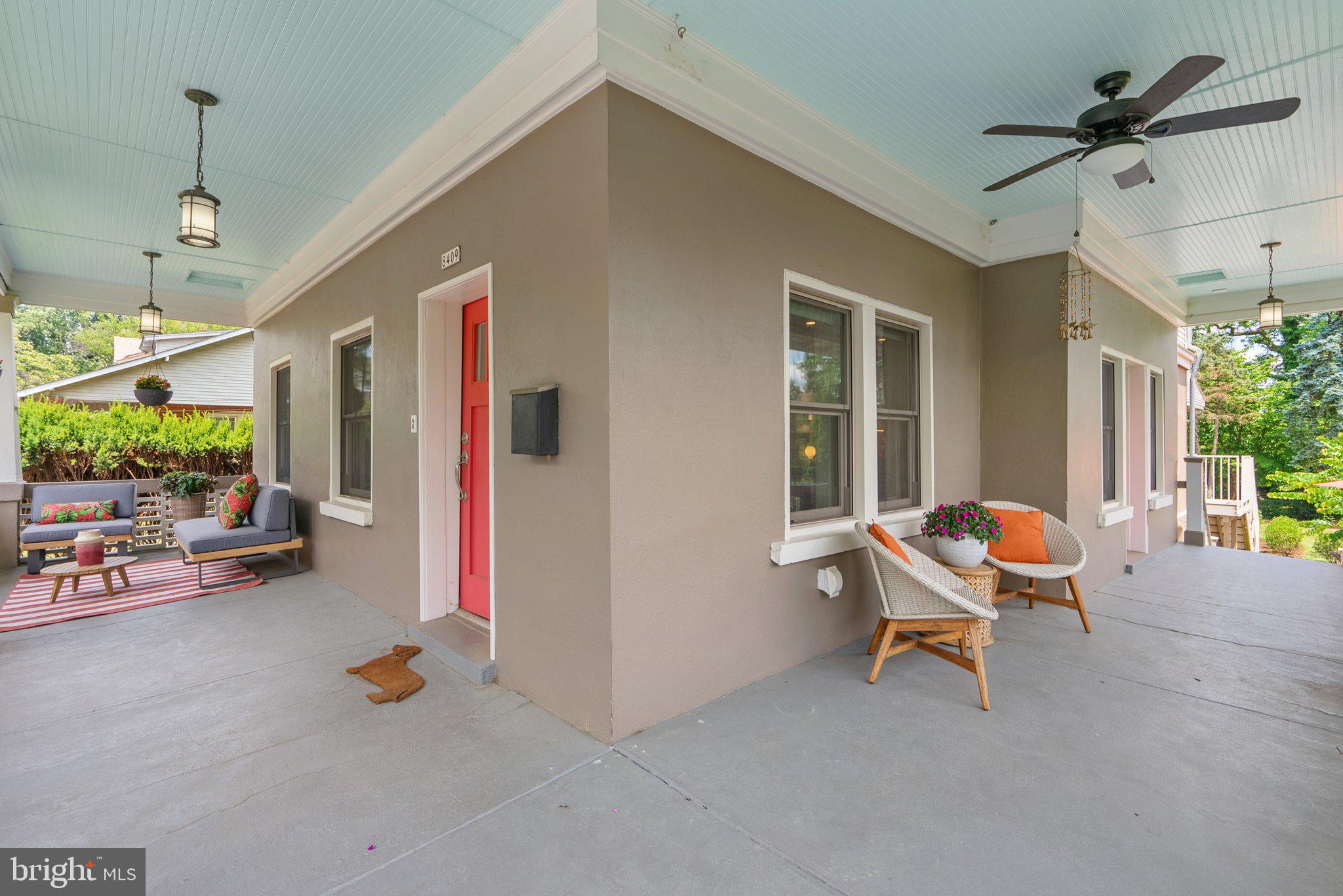 8409 Grove Street Silver Spring, MD 20910 - Photo 14 of 72 View of wrap around porch with lighting/fan