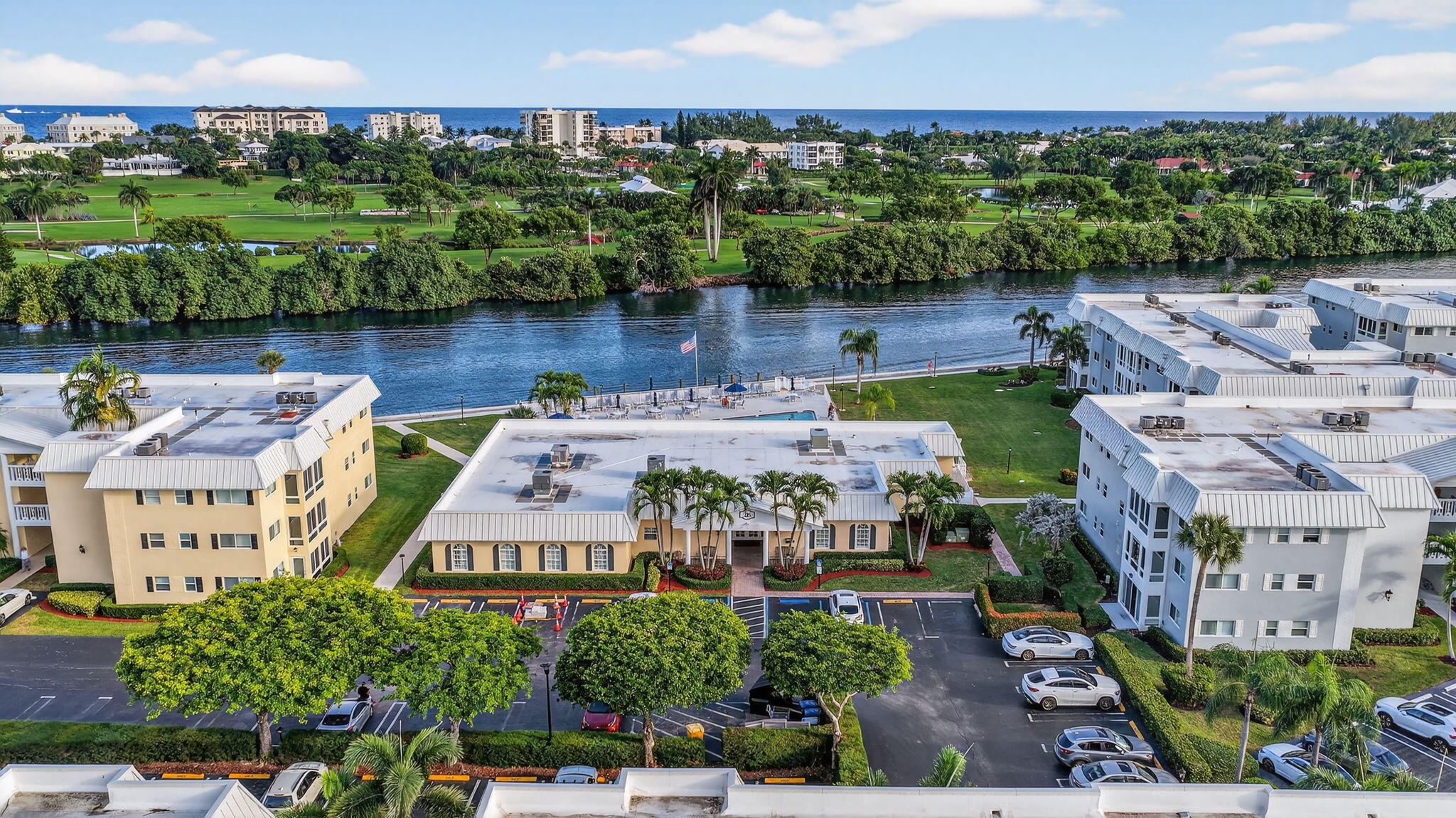 12 Colonial Club Drive, Unit 305 Boynton Beach, FL 33435 - Photo 31 of 51 an aerial view of a house with garden space and outdoor seating
