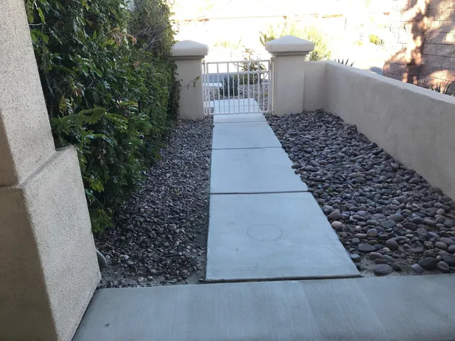 a view of a potted plants from a balcony
