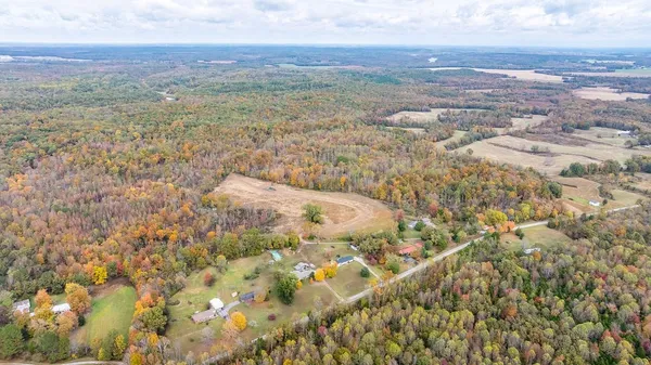 a view of city and mountain