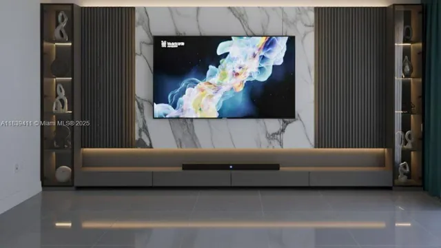 a living room with a bed and a painting on the wall