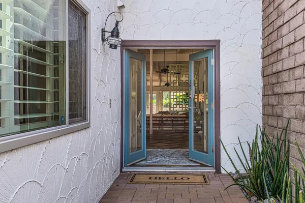 a view of front door of house
