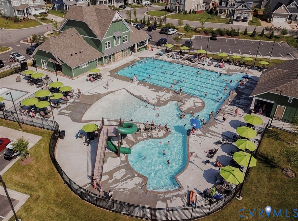 3818 Bellstone Drive Midlothian, VA 23112 - Photo 33 of 35 an aerial view of a house with a swimming pool outdoor seating