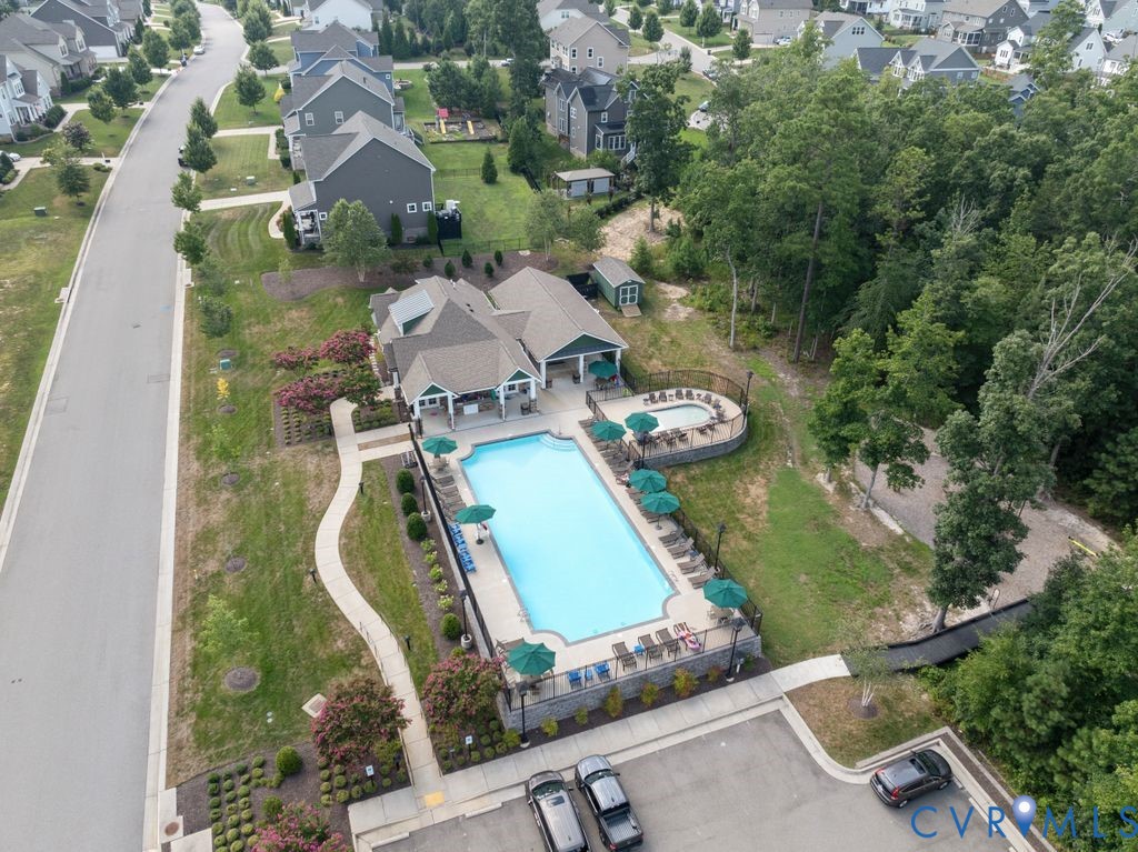 3818 Bellstone Drive Midlothian, VA 23112 - Photo 35 of 35 an aerial view of a house with a garden and lake view