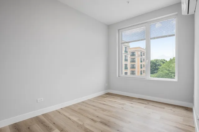 an empty room with a window