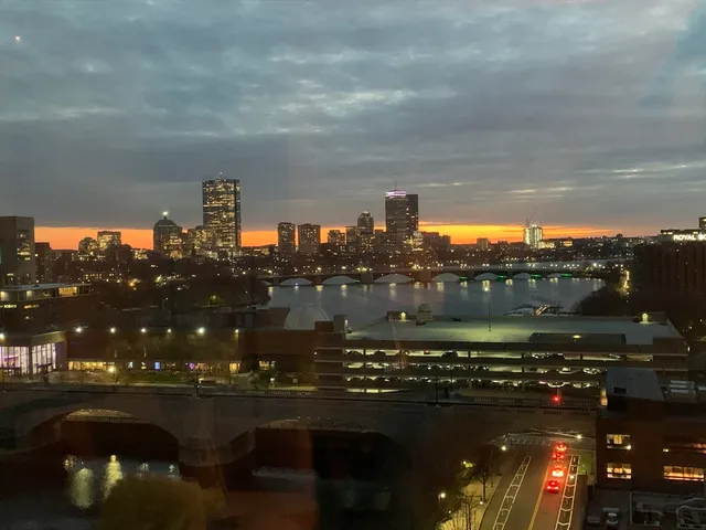 a city view from a lake