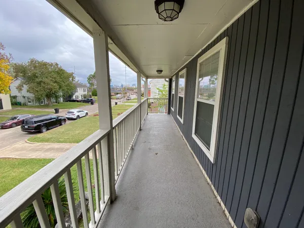 a view of a balcony