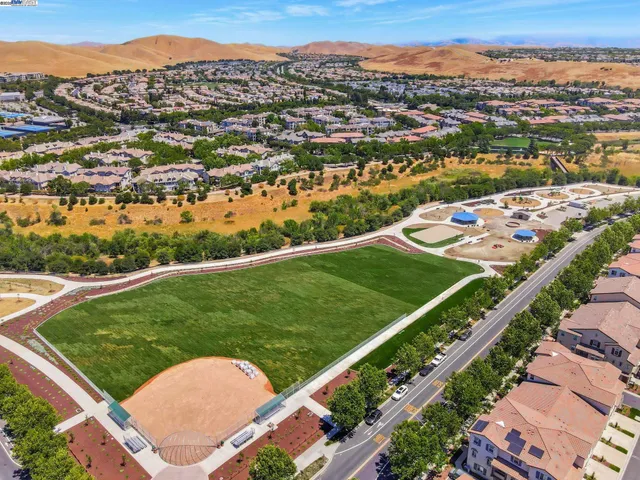 an aerial view of a city