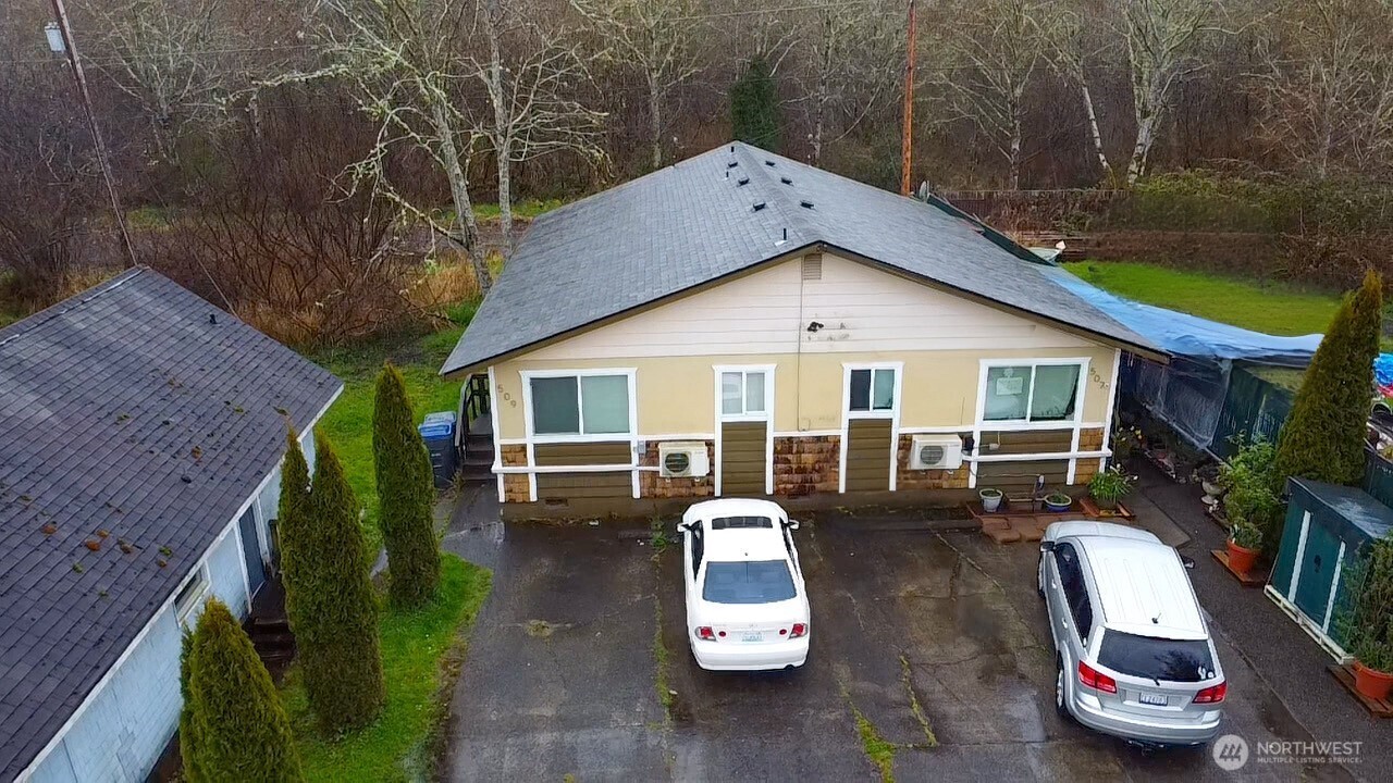 a view of a house with a patio