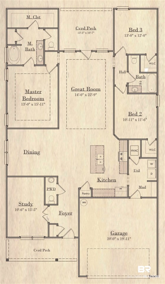 16529 Prado Loop Loxley, AL 36551 - Photo 13 of 14 Floor Plan