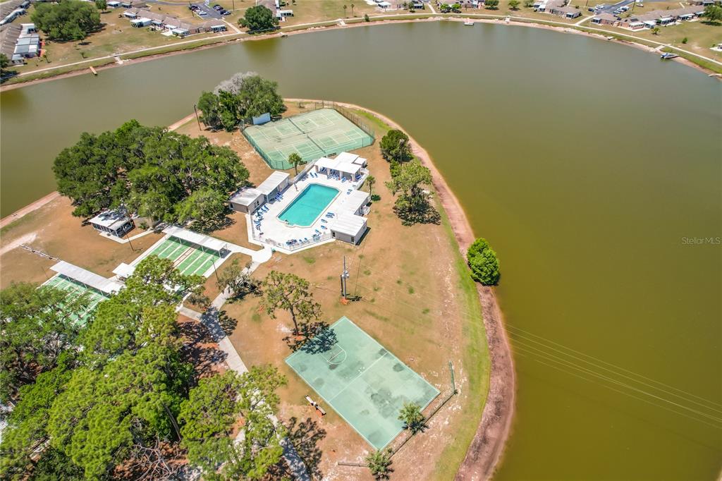 523 Club Circle Lake Wales, FL 33854 - Photo 20 of 25 an aerial view of a house with a lake view