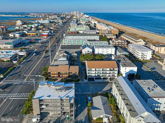 a view of building with street
