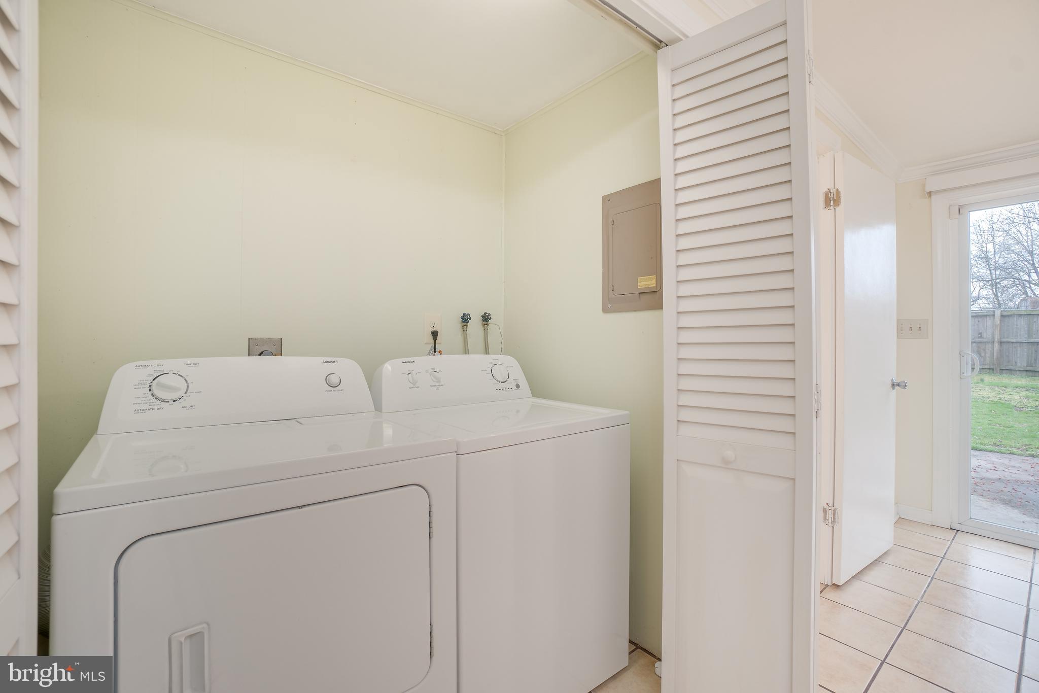 washer and dryer on first floor addition
