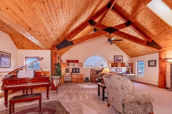 a view of outdoor space with seating