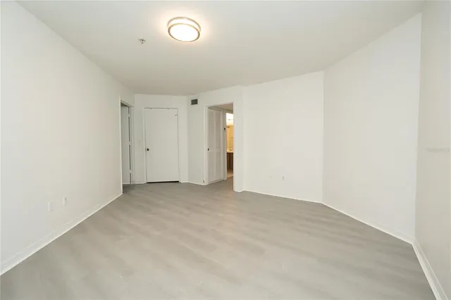 an empty room with an entryway