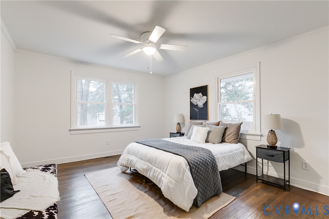 763 Oak Spring Lane Manakin-Sabot, VA 23103 - Photo 21 of 25 a bedroom with a bed and wooden floor