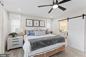 732 Round Hill Road Orange, VA 22960 - Photo 39 of 50 Barn door to primary bath