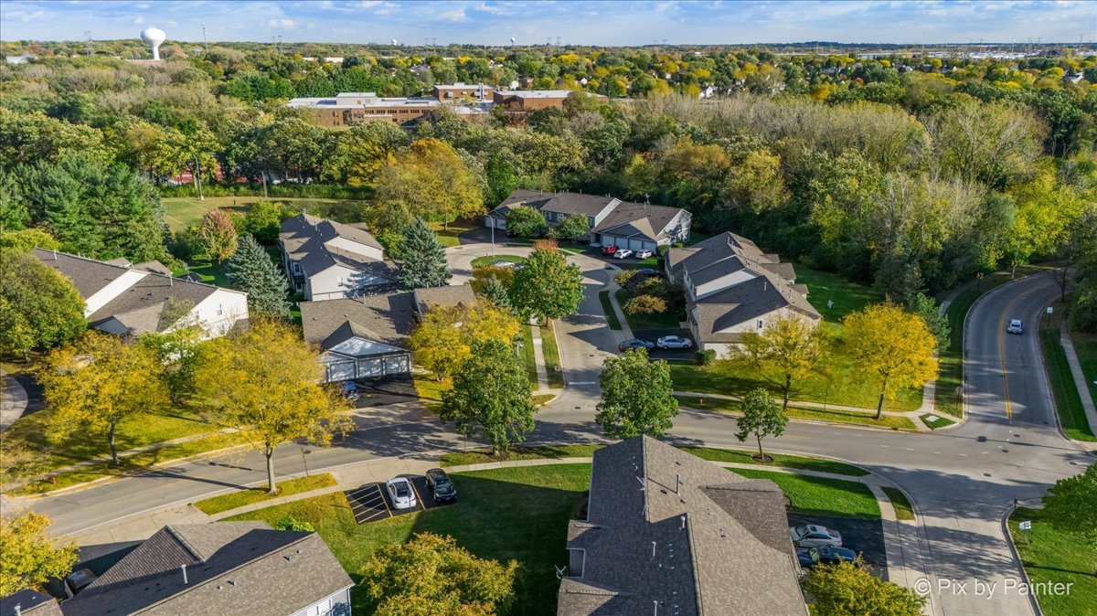 1023 Berkshire Court, Unit C Elgin, IL 60120 - Photo 45 of 54 an aerial view of residential houses with outdoor space