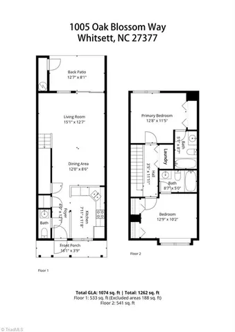 $179,900 | 1005 Oak Blossom Way, Whitsett, NC 27377