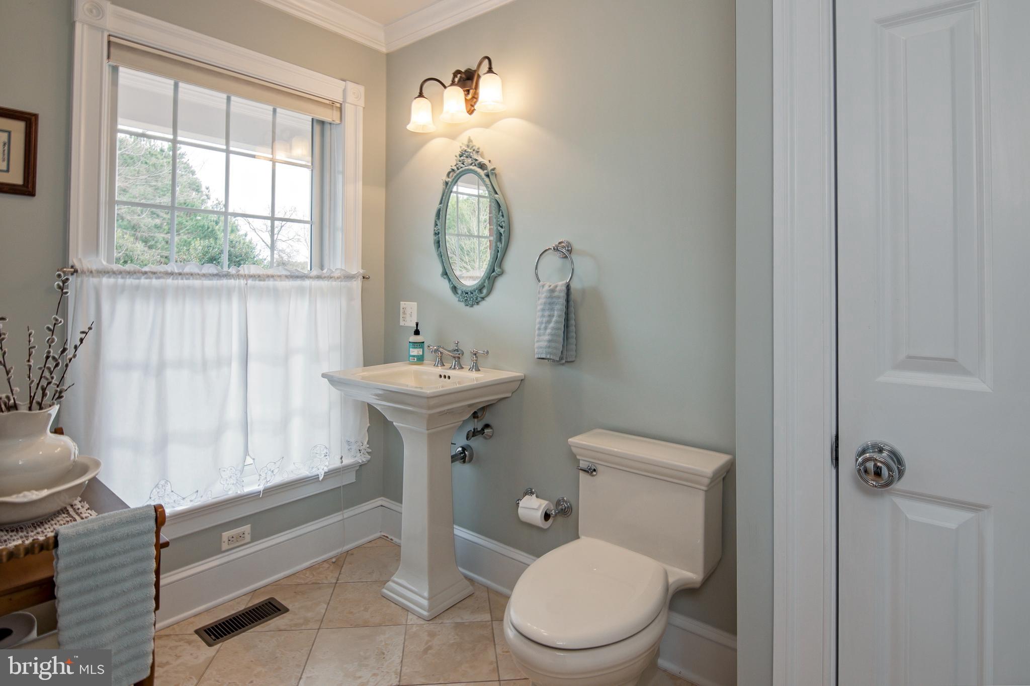 8781 Tilghman Island Road Wittman, MD 21676 - Photo 47 of 60 a bathroom with a toilet a sink and a mirror