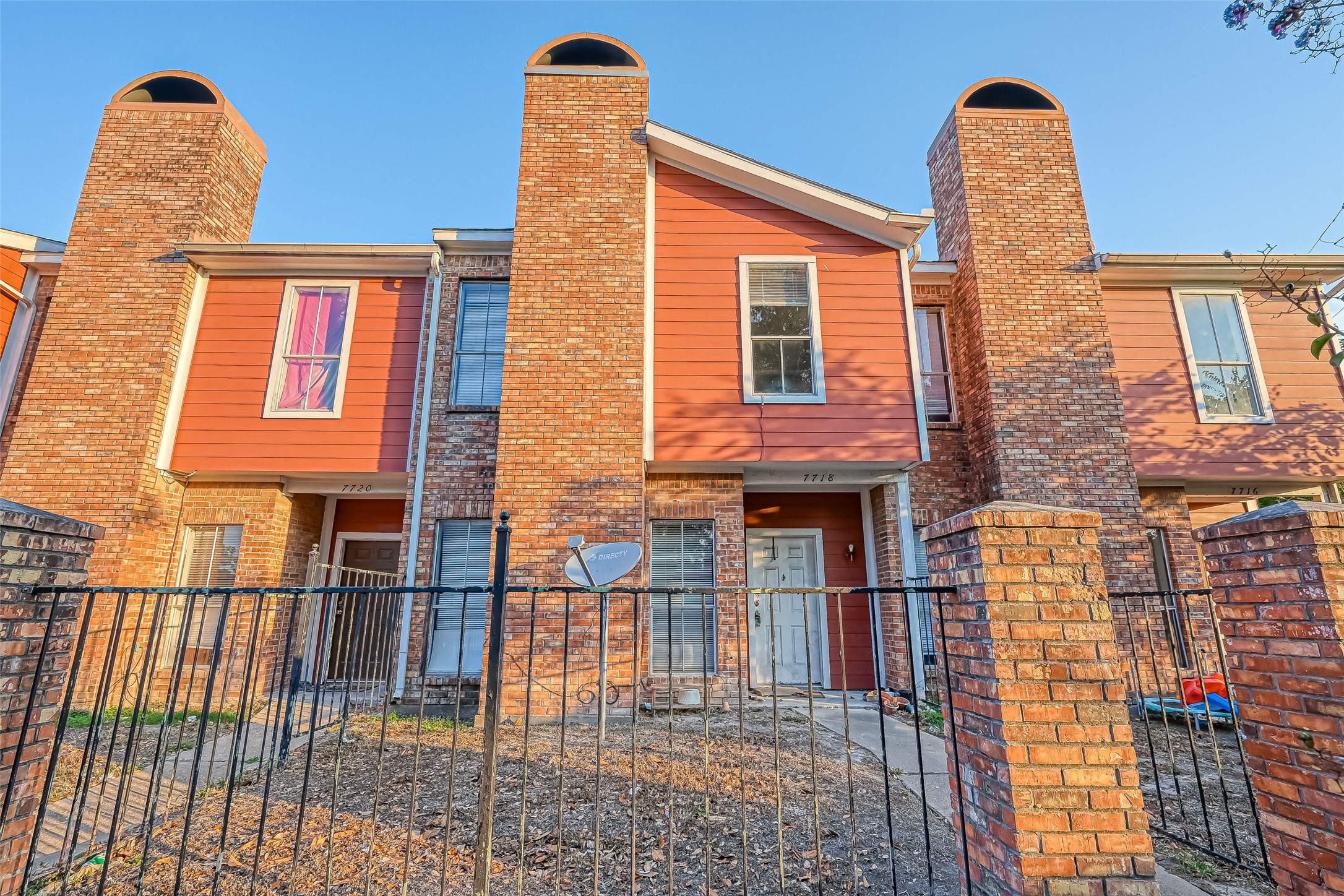 a front view of a house