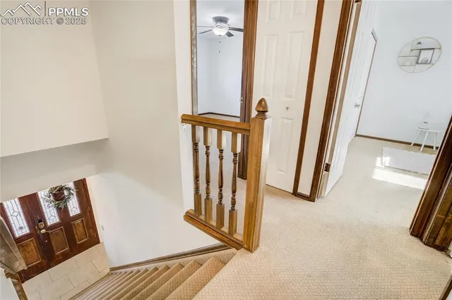 a view of front door with stairs