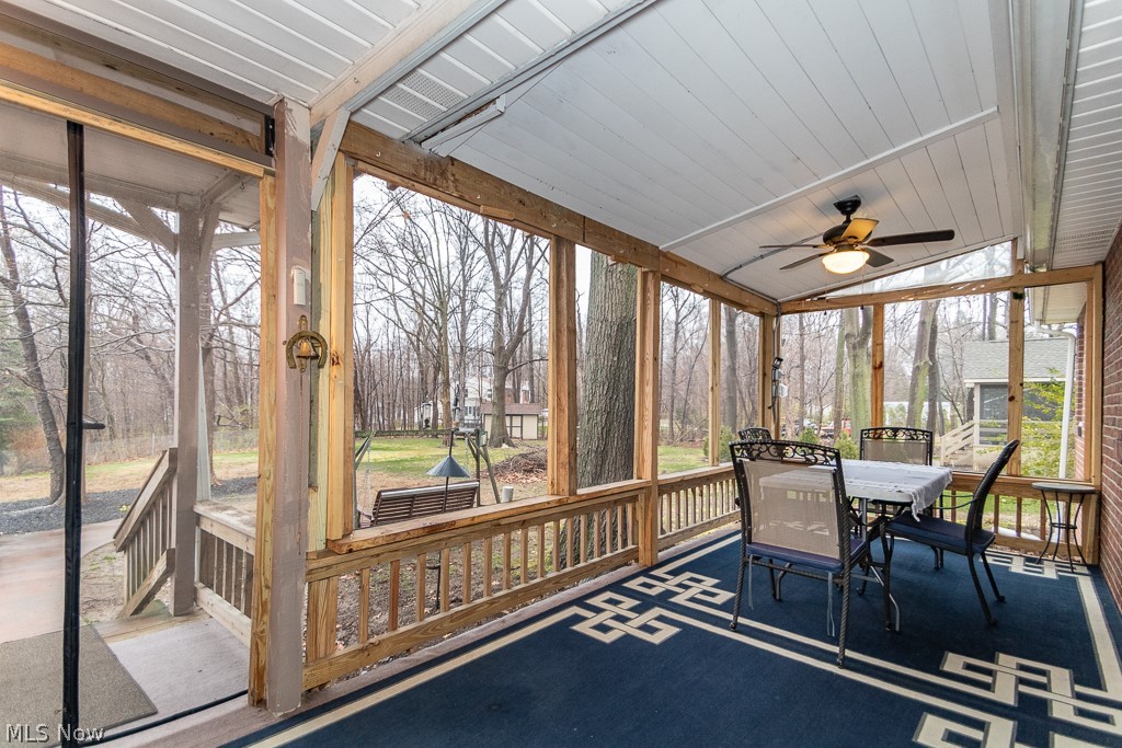9771 Old Johnnycake Ridge Road Mentor, OH 44060 - Photo 25 of 29 Sunroom / solarium featuring ceiling fan