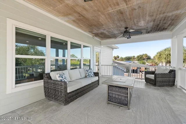 a view of outdoor space with seating space