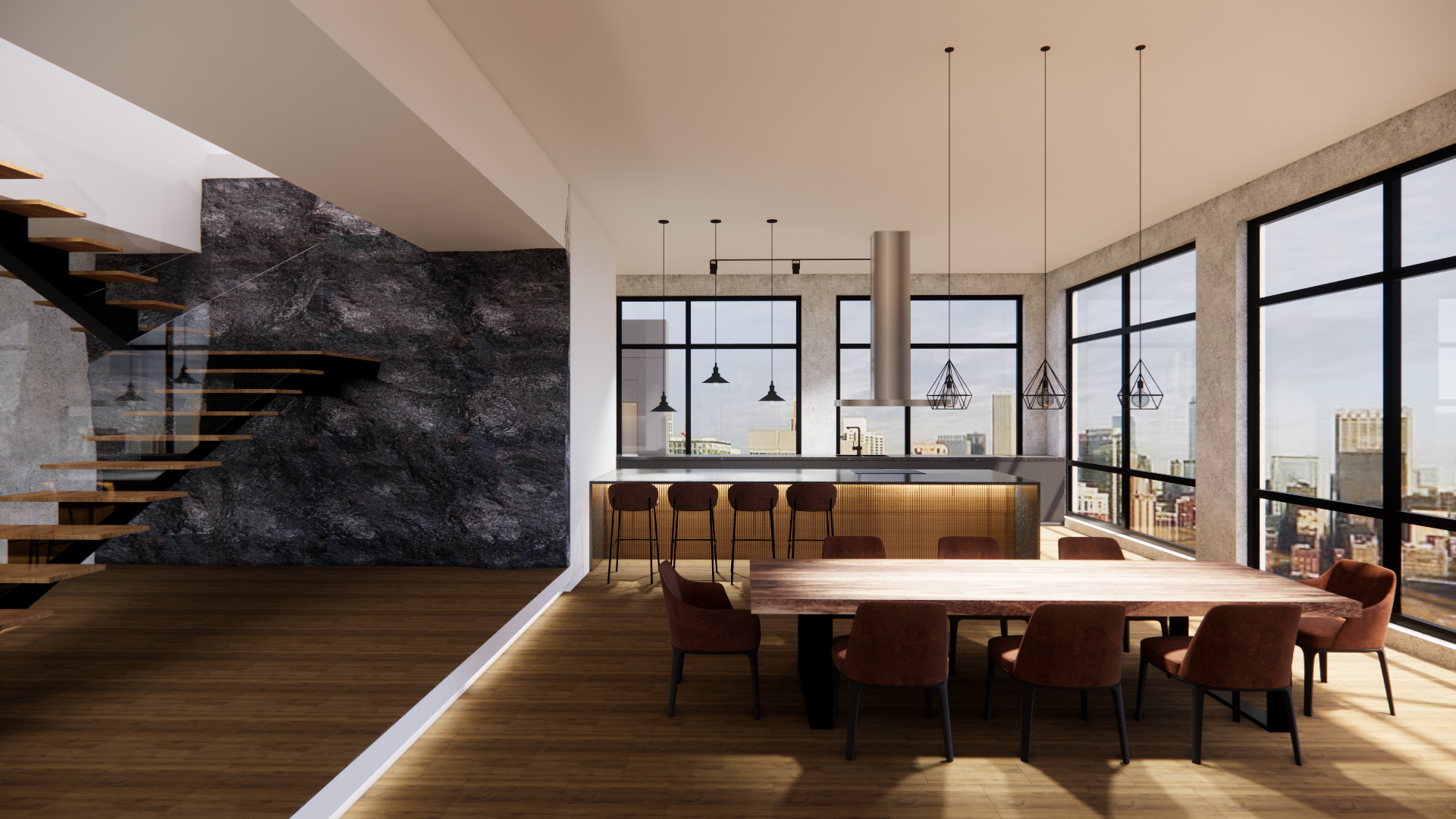 1530 South State Street, Unit 18AB Chicago, IL 60605 - Photo 46 of 54 a view of a dining room with furniture window and wooden floor