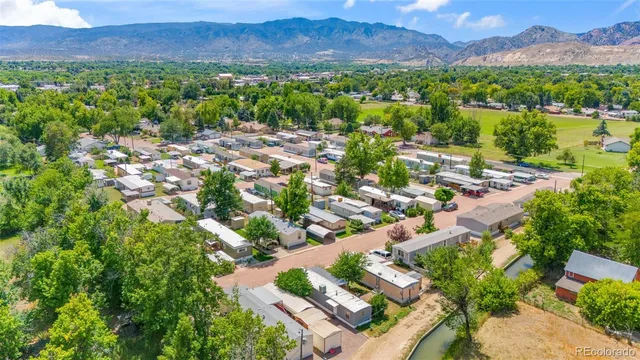 a view of city and mountain