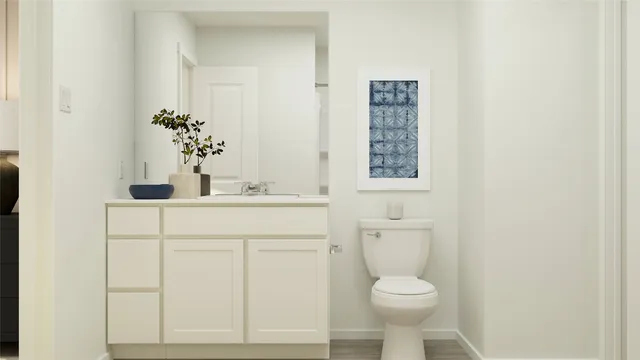 a bathroom with a shower curtain and a window
