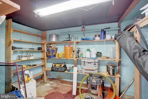 a view of a storage room