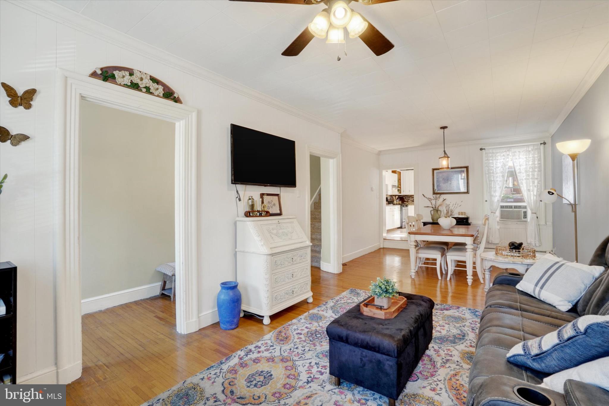 224 Perry Street Columbia, PA 17512 - Photo 7 of 34 Living space with natural light & hardwood floors.