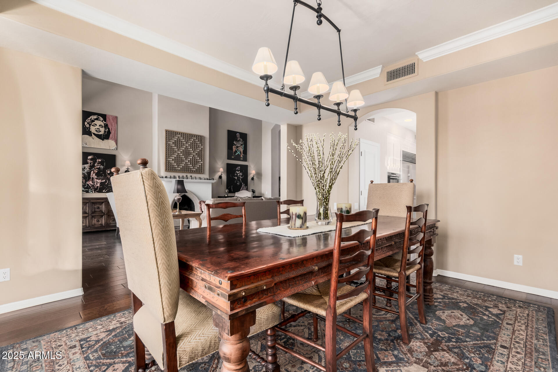 7878 East Gainey Ranch Road, Unit 41 Scottsdale, AZ 85258 - Photo 10 of 46 a view of a dining room with furniture window and wooden floor
