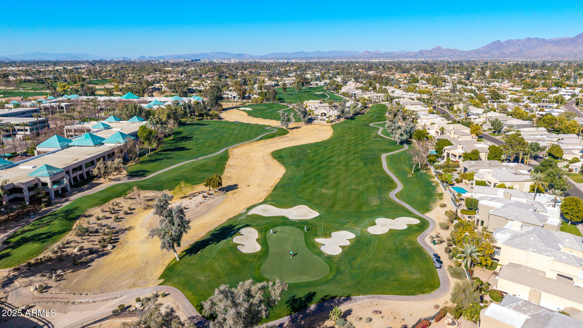 7878 East Gainey Ranch Road, Unit 41 Scottsdale, AZ 85258 - Photo 45 of 46 an aerial view of residential houses with outdoor space
