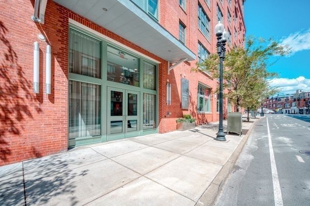 a view of a building with a outdoor space