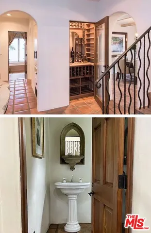 a view of a living room and entry way