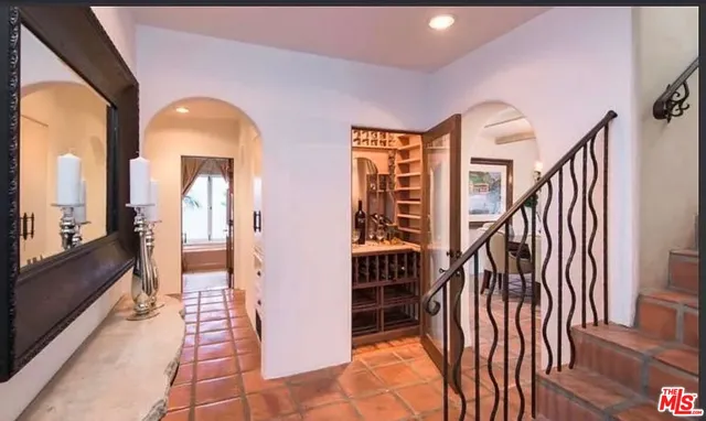 workspace with wooden floor and windows
