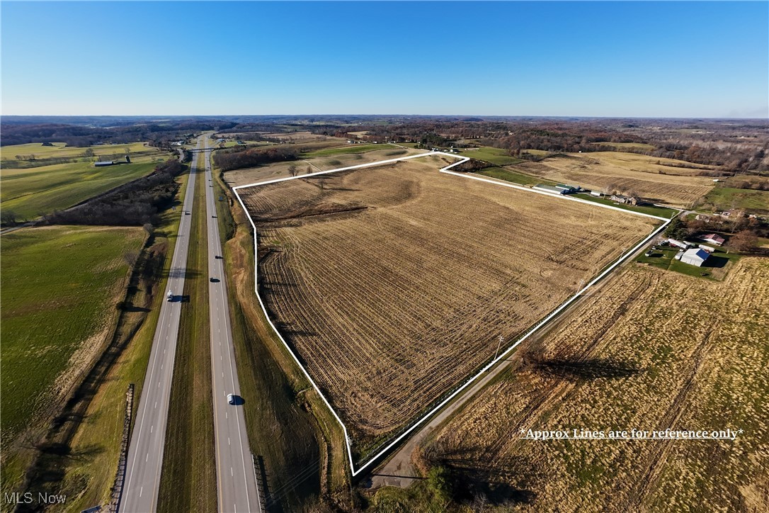 3501 Kerr Road Bidwell, OH 45614 - Photo 1 of 3 View of rural area with extensive farmland and property boundaries highlighted
