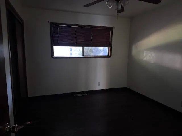 a view of wooden door