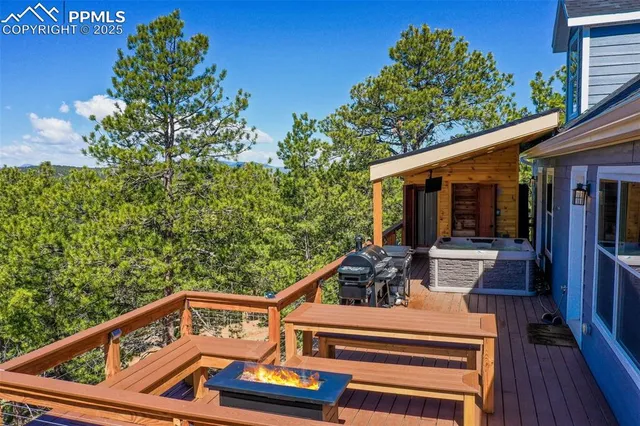 a view of swimming pool with a outdoor seating