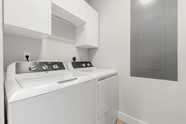 a view of a building from a balcony